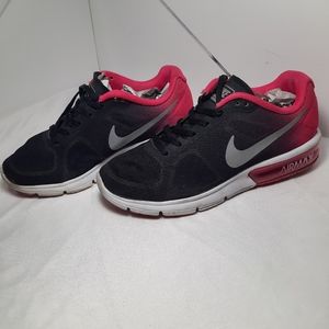 Nike Air Max Sequent Running Shoes Black Pink US 6.5
